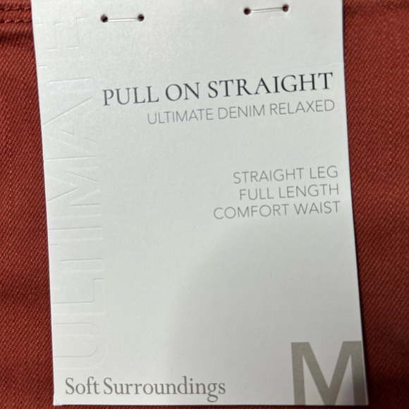 Soft surrounding the ultimate pull on stretch leg relax fit denim pants size L - Picture 5 of 13